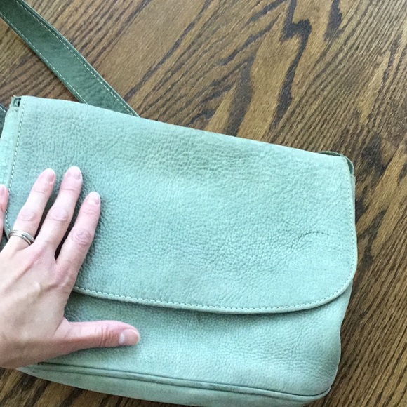 Vintage sage green leather coach purse - Picture 11 of 11